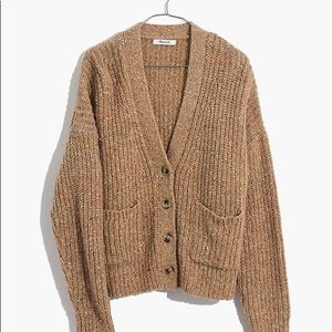 Madewell Speckled Rib Cardigan Sweater